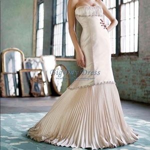 Jim Hjelm JH8611 Ivory Satin Wedding Gown